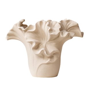 Jarrón de cerámica de encaje hecho a mano de lujo ligero, decoración suave, juego de <span class=keywords><strong>flores</strong></span> <span class=keywords><strong>secas</strong></span> hidropónicas para Hotel, adorno de arte decorativo - Product Image 5
