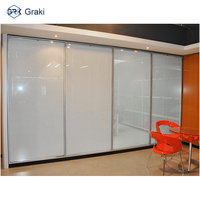 Graki - Panel Divisor de Oficina Moderno de Aluminio, 90 mm de Grosor, Absorción de Sonido de 45 dB, Separador de Habitaciones Modular para Espacios Profesionales y Escolares