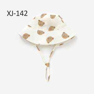 Регулируемая детская шляпа из дышащего муслина, детская шляпа из органического муслина и хлопка - Product Image 3