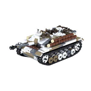 Char d'assaut StuG <span class=keywords><strong>III</strong></span> Ausf.G de la Seconde Guerre mondiale, modèle de char blindé militaire à chenilles complètes, armes de haute technologie, blocs de construction, jouets pour enfants - Product Image 1