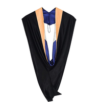 Cape de graduation personnalisée mate de luxe, uniforme scolaire, 100% polyester, unisexe adulte, avec de nombreuses combinaisons de couleurs disponibles