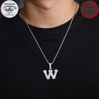 Élégant Collier Pendentif Cœur en Moissanite Plaqué Or 18K, Argent Sterling 925, Design Givré, Style Hip Hop Sophistiqué pour Hommes, Idéal Soirées