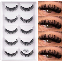 Cils en bande effet vison, courbure D, volumineux et épaisses, pour un look tendance et un maquillage quotidien