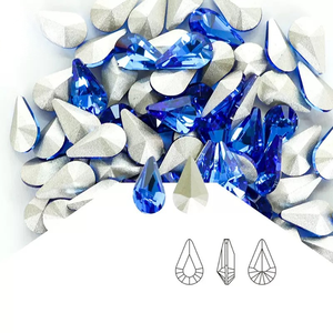 Venta al por mayor de accesorios de joyería DIY para K9, con forma de gota de agua, semillas de melón y diamantes de imitación, directamente del fabricante. - Product Image 1