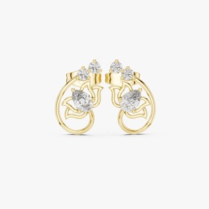 Top Quality Elegant Round Diamond Halo <b>Stud</b> <b>Earrings</b> <b>Fine</b> Jewelry Gift for Anniversary and Special Occasion Available For Sa - Product Image 1