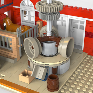 Grande Set di blocchi di costruzione per bambini ad incastro di plastica mulino a vento Ranch castello giocattolo piccole particelle per creativi - Product Image 4