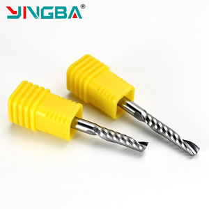 Fraise à spirale à une dent en carbure monobloc pour routeur CNC, outil de découpe pour acrylique, plastique et PVC - Product Image 1