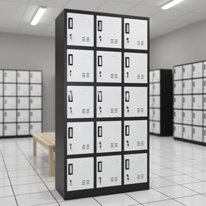 <span class=keywords><strong>Armoire</strong></span> de rangement moderne en acier à 15 portes pour salle de sport à domicile, école, chambre à coucher, entrepôts - Product Image 1