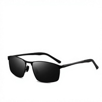 Lunettes de soleil polarisées photochromiques UV400 à monture intégrale pour hommes, style européen et américain, pour la conduite et la vision nocturne, en métal