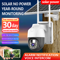 Kamera Keamanan Luar Ruangan Tenaga Surya dengan WIFI Nirkabel, Panel Surya, Penyimpanan Cloud, Sudut Lebar 360 untuk Penggunaan di Rumah