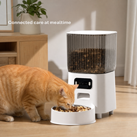 Comedero Automático Inteligente para Mascotas con WiFi y App, Dispensador de Comida para Gatos Moderno, de Gran Capacidad (7L/4L), de Plástico, con Temporizador, Duradero