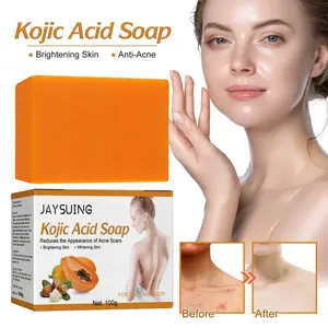 Hot Selling Wholesale Private Logo Handmade Bath Soap Brightening Whitening Lighten Skin <b>Care</b> Kojic Acid Soap Bar - Product Image 2