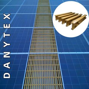 引張りガラス格子滑り止め軽量成形FRPプラットフォームフローリング通路耐久性工業用グリット表面 - Product Image 3