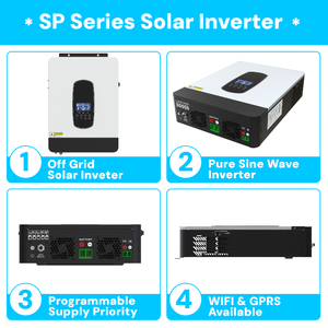 Sistema Híbrido Solar de 3KW Monofásico CA para Sistemas Fuera de la Red, Controlador MPPT de 1KW/1.5KW/1.8KW/2KW con WiFi - Product Image 4