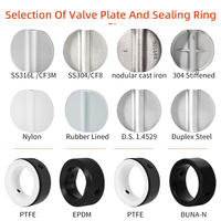 Vanne papillon à joint souple en fonte ductile/acier inoxydable 304/WCB avec corps en PTFE/EPDM, PN16, 3 pouces, actionneur pneumatique D671F-16C, ISO9001 CE