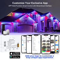 Gouly RGBW Lumières permanentes de Noël LED Pixel 4 fils 48V avec rail en aluminium IP68 Contrôle intelligent pour l'éclairage extérieur de Noël