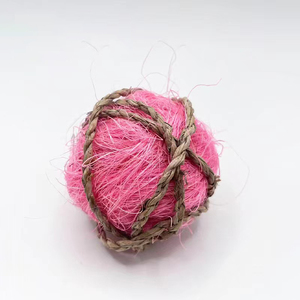 Fatto a mano in tessuto naturale Reed Grass Ball per animali domestici giocattoli da masticare per criceto e denti di coniglio - Product Image 6