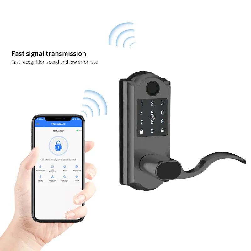 TTLock Codificado impressão digital Smart Lock Touch Screen Teclado mortise Inteligente Eletrônico Door Lock Único Trava Keyless Bloqueio digital