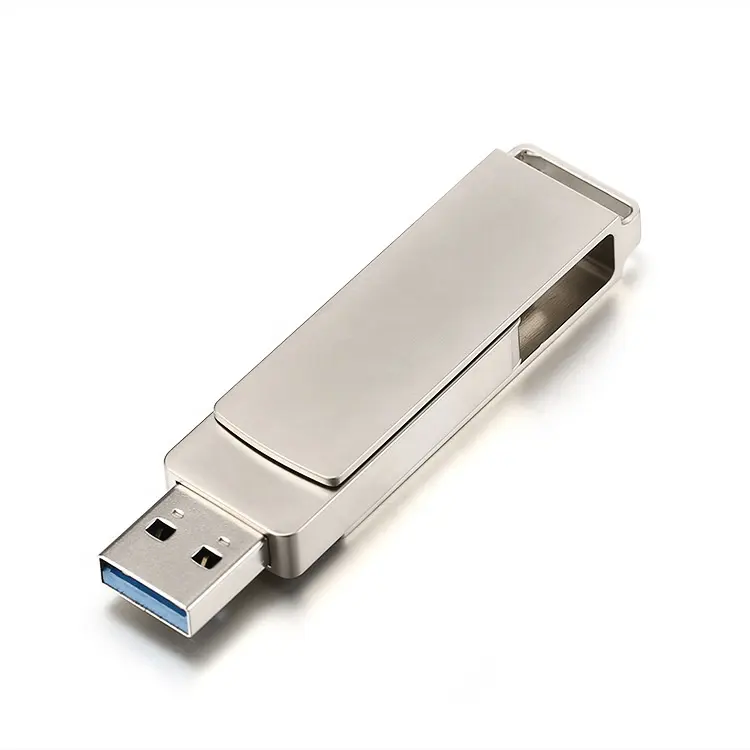 Metal OTG mobile phone USB 3.0 2.0 computer notebook 2-in-1Custom LOGO laser USB Flash drives gifts 8GB/16GB/32GB/64GB/128GB