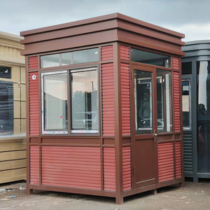 Caseta de Vigilancia de Estructura de Acero, Diseño Moderno, Portátil para Exteriores, con Ventanas y Puerta Grandes - Product Image 1