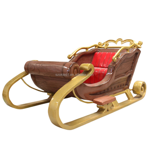 Maßgefertigte Dekorative Outdoor-Feiertagsdekoration für Vergnügungsparks, Einkaufszentren und Geschäfte: Weihnachtsmann-Schlitten aus Fiberglas - Product Image 5