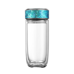 Double-Walled Glass Tea Infuser Cup With Filter Heat-Insulating For Office Use - Product Image 5