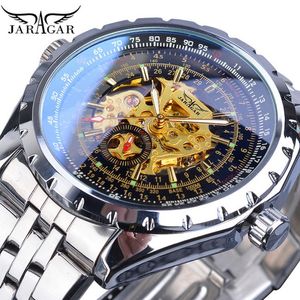<span class=keywords><strong>Montre</strong></span> mécanique automatique pour homme JARAGAR S1151, réserve de marche, bracelet en acier inoxydable, verre saphir, sport, analogique, étanche 3 ATM - Product Image 1