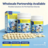 Compléments nutritionnels pour animaux de compagnie Waylemo, croissance des chiots et des chatons, calcium, taurine, huile de poisson, comprimés multivitaminés pour chiens et chats