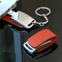 Memoria USB 2.0 de Cuero Personalizada con Hebilla Metálica, Alta Velocidad, Logotipo Personalizado, 1GB-256GB, 1 Año de Garantía, Molde Privado