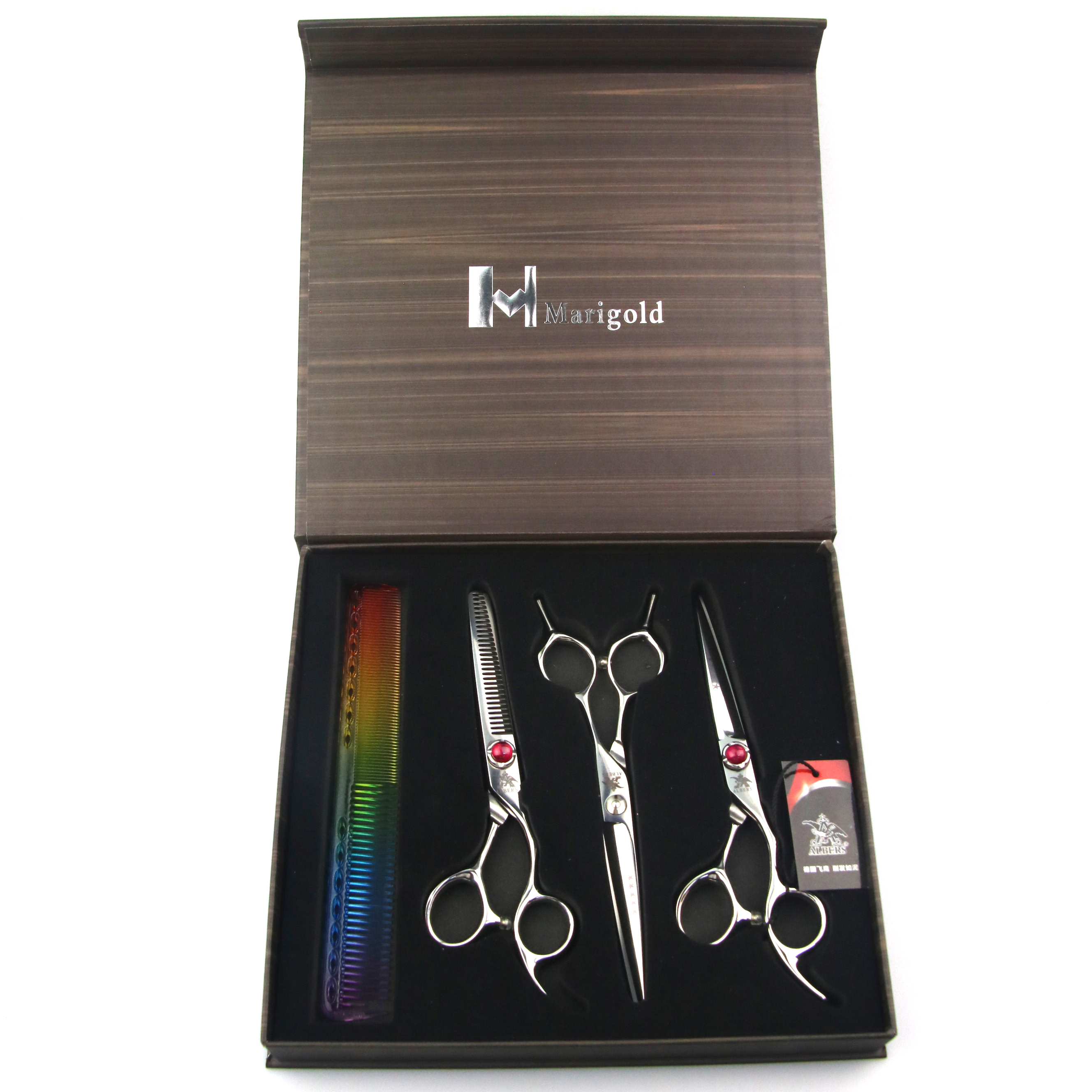 Профессиональные Парикмахерские ножницы ALBERS Vg10, стальные ножницы для укладки волос, набор салонных ножниц