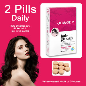 Tabletas de crecimiento del cabello de etiqueta privada OEM ODM para mujeres vitamina C biotina promueve el cabello saludable nutrir píldoras de suplemento - Product Image 5