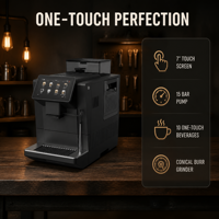 Cafetera Espresso Profesional Inteligente de Alta Calidad con Molinillo, Autolimpiante, para Uso Comercial en Cafeterías