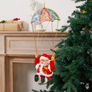 <span class=keywords><strong>Parachutisme</strong></span> électrique de Noël Vieil homme Parachute Décorations de Noël Décor de Noël saisonnier avec musique - Product Image 1