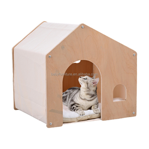 Maison mobile d'intérieur pour chiots et chats <span class=keywords><strong>Chenil</strong></span> économique en bois avec motif imprimé Meubles mignons pour animaux de compagnie - Product Image 2