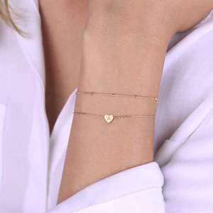 Nouveau Bracelet Personnalisé 2026 en Acier Inoxydable Plaqué Or avec Petit Cœur et Monogramme Alphabet Arabe – Cadeau d'Anniversaire - Product Image 3