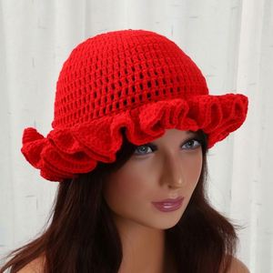 Sombrero de Ganchillo Hecho a Mano al por Mayor para Mujer, Gorro de Punto con Estampado Digital para Viajes de Invierno - Product Image 5