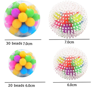 Pelota Antiestrés de Malla Transparente con Forma de Uva, Colorida, de Alta Elasticidad, para Apretar y Aliviar el Estrés - Product Image 2