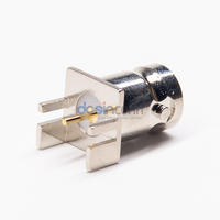 Conector BNC Hembra Recto de 50 Ohmios para Montaje en Panel PCB para Equipos de Prueba de Comunicación RF