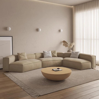 Canapé nordique sectionnel modulaire velours cuir l forme canapé ensemble meubles salon moderne luxe blanc velours côtelé canapé modulaire