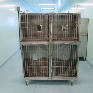 กรงสุนัข CH Luxury Modern Simple พับได้ ทำจากสแตนเลส 304 พร้อมถาดพลาสติกกันน้ำ โครงเหล็ก สำหรับสัตว์เลี้ยง - Product Image 5