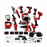 Ensemble d'outils électriques sans fil avec dégauchisseuse et débroussailleuse pour l'installation et l'assemblage en atelier professionnel