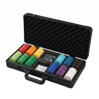 Ensemble de jetons de poker en céramique personnalisés de 12 g, 43 mm, impression par sublimation, écologiques, durables, design plat, non toxiques, étui pour jetons de casino