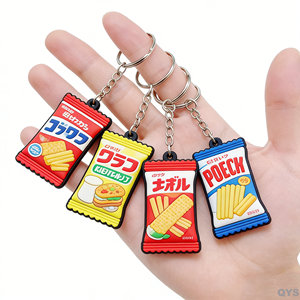 QYS <b>Custom</b> Logo Soft PVC Rubber Keychain 3D <b>Key</b> <b>Ring</b> <b>Key</b> Fob Promotional Business Gift - Product Image 3
