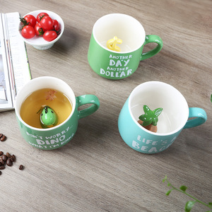 Novità carina 3D animale unicorno tazza da tè tazza in ceramica con manico per regali di compleanno di Natale bevanda calda caffè tè latte - Product Image 3
