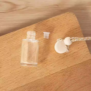 Direct Sales Compact 10ML Cylinder <strong>Car</strong> <strong>Diffuser</strong> Glass Bottle with Screw Cap and Lanyard Minimalist Style - Product Image 1