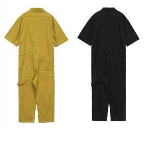 Mono de Seguridad Ignífugo Transpirable de Manga Corta con Múltiples Bolsillos, Overol de Trabajo con Cintura Ajustable con Cordón para Taller Industrial - Product Image 3