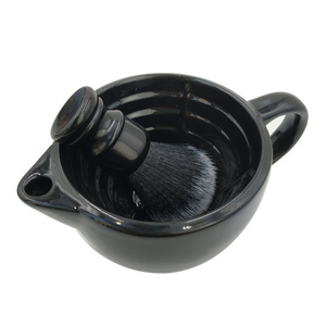 DISHI personalizzato portatile in ceramica sapone da <span class=keywords><strong>barba</strong></span> e crema ciotola con manico per gli uomini - Product Image 6