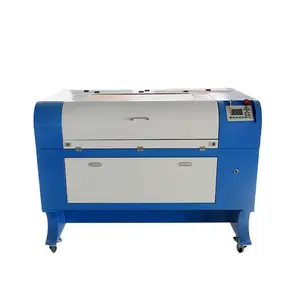 Cnc co2 6090 laser engraving cutting machine for wood leather jewelry plastic shoes stamp laser engraved