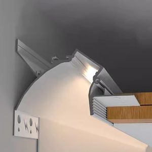SDW88.6X87MM-B Trimless Led Aluminium Canal Plafond Coin <span class=keywords><strong>Joint</strong></span> Suspendu Plafond Led Profil 88.6X87MM - Product Image 1