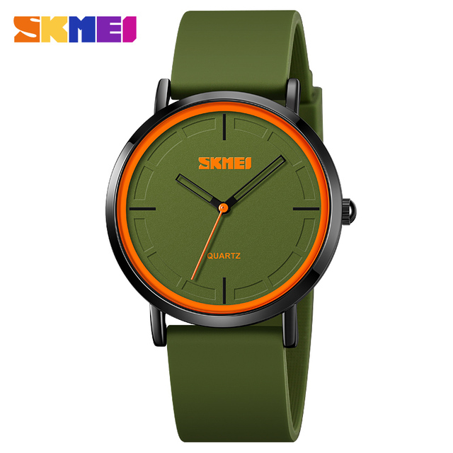 SKMEI 2050 Trending Simple Design Unisex Quartz Watch Low Cost Rubber Strap Luminous Water Resist Concise Casual Watches